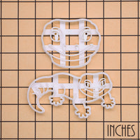 Set of 2 Smiling Gecko Cookie Cutters