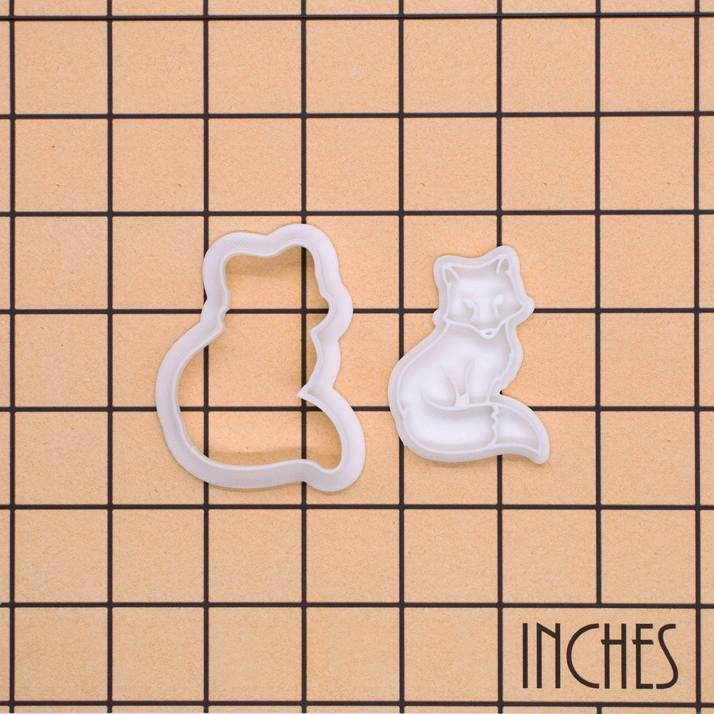 Fox Sitting Mini Cookie Cutter & Stamp Set
