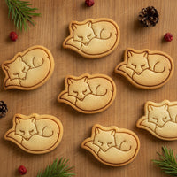 Set of 2 Fox Mini Cookie Cutter & Stamp Set