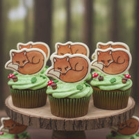 Set of 2 Fox Mini Cookie Cutter & Stamp Set