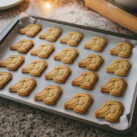 Set of 2 Shoebill Front Stare & Side View Mini Cookie Cutters & Stamps Set