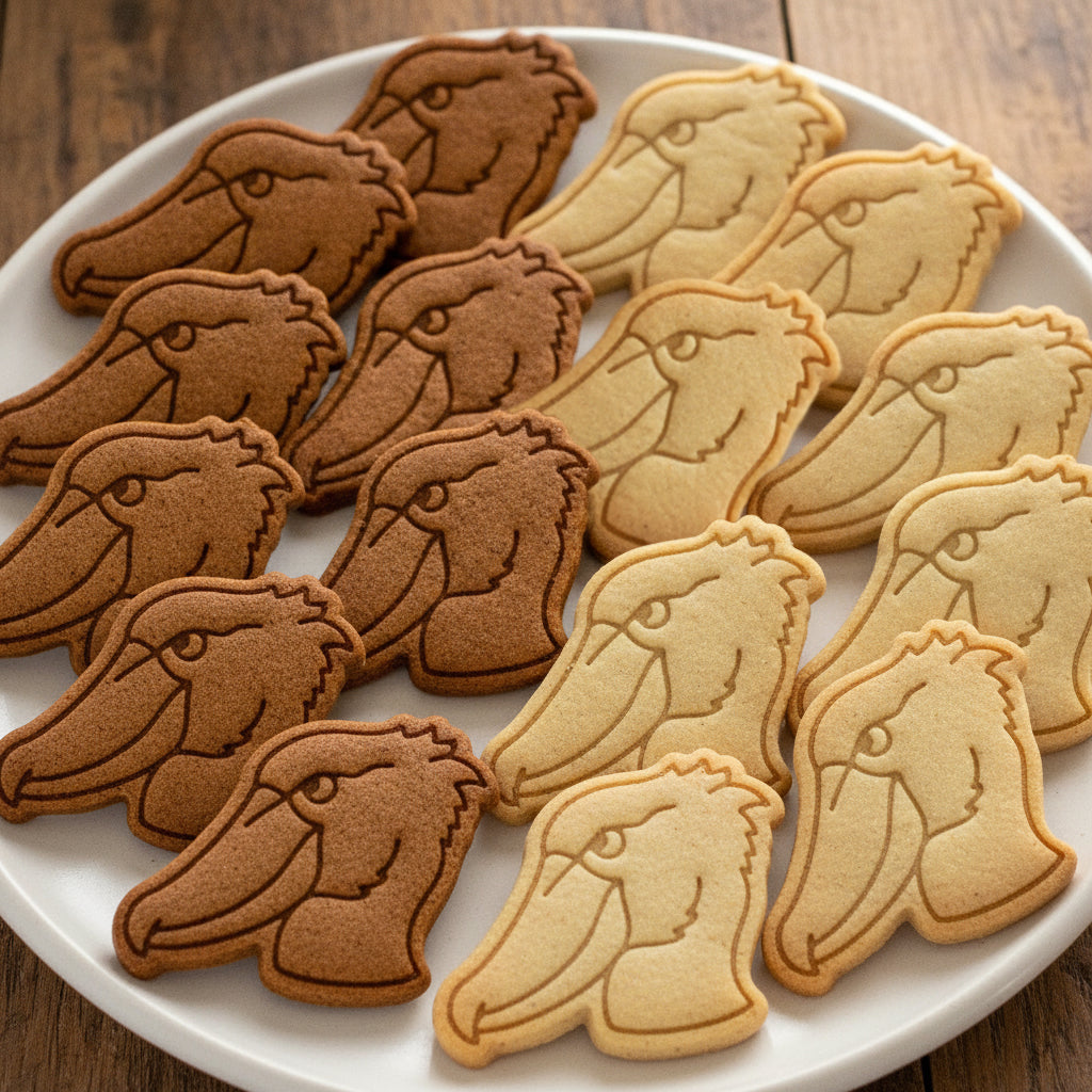 Shoebill Side View Mini Cookie Cutter & Stamp Set