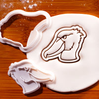 Shoebill Side View Mini Cookie Cutter & Stamp Set