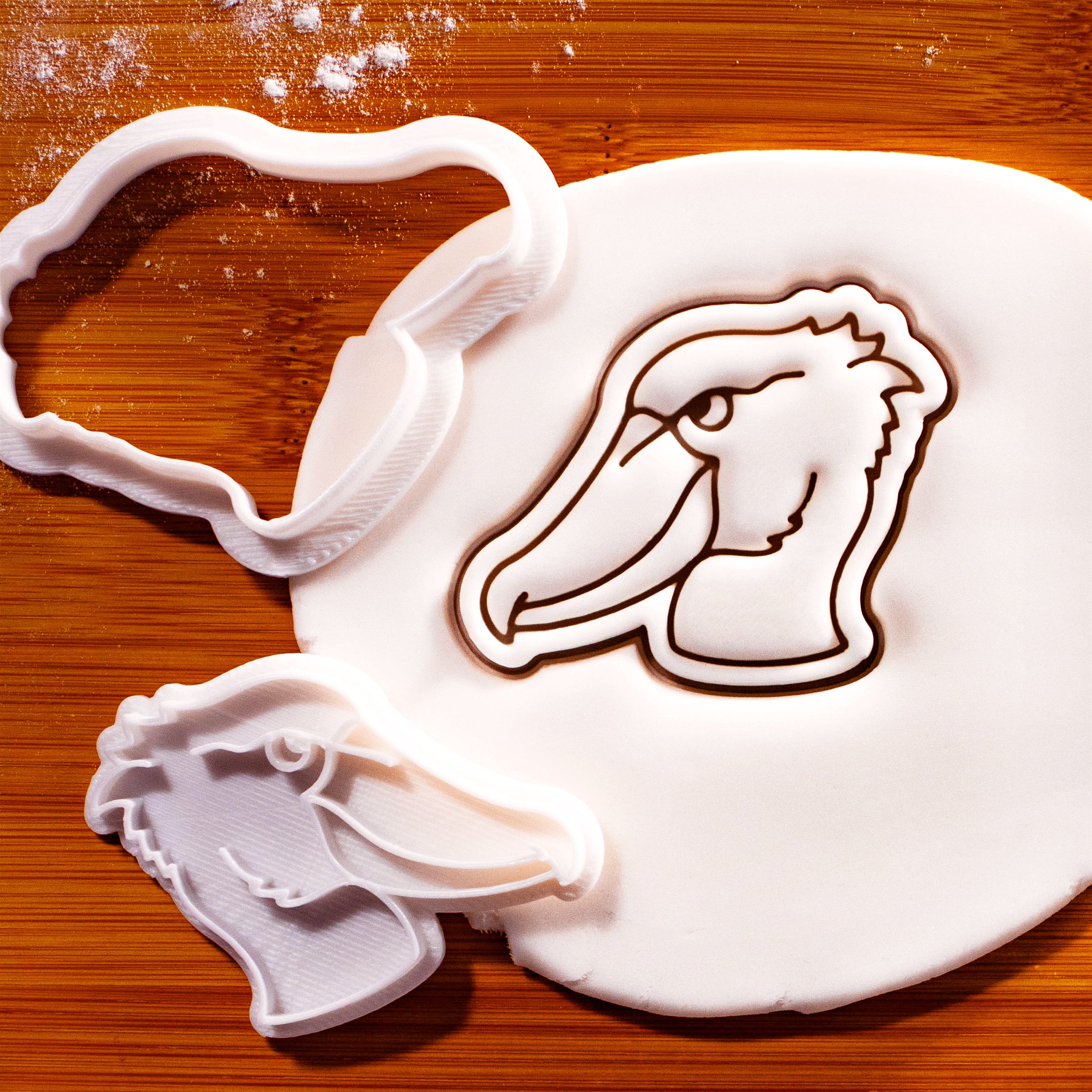 Shoebill Side View Mini Cookie Cutter & Stamp Set