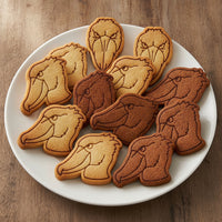 Set of 2 Shoebill Front Stare & Side View Mini Cookie Cutters & Stamps Set
