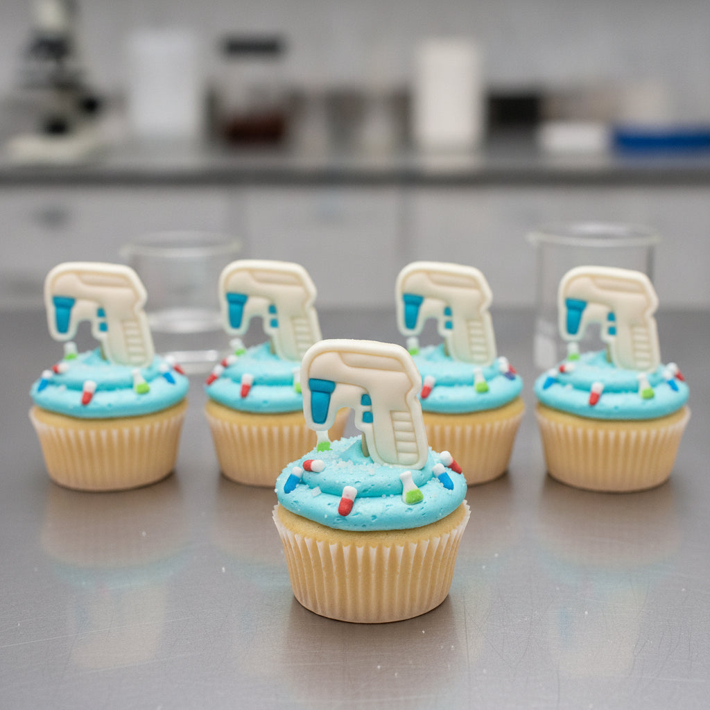 Set of 2 Electronic Pipette & Cell Culture Flask Mini Cookie Cutter & Stamp Sets