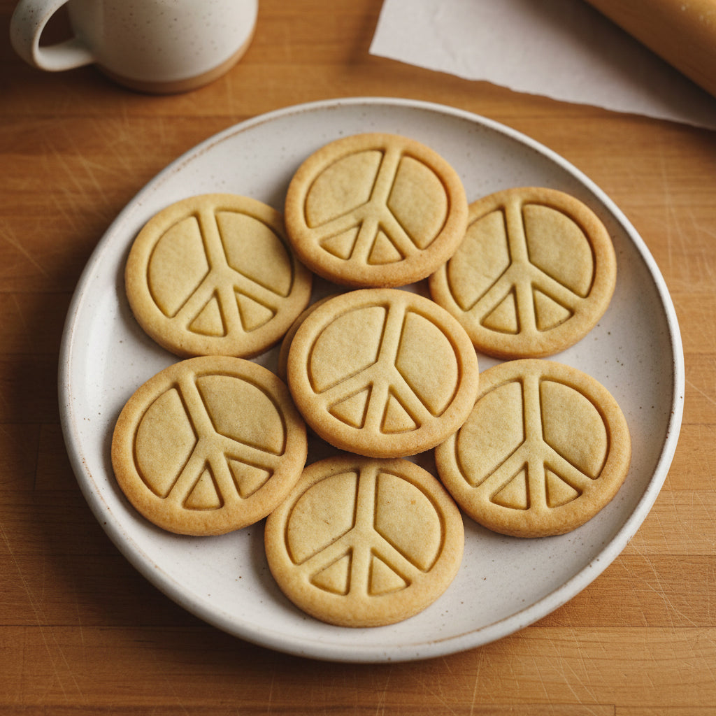 Set of 2 Dove & Peace Sign Cookie Cutters