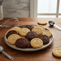 Set of 2 Peace Symbol & V Sign Hand Mini Cookie Cutter & Stamp Sets