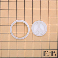 Peace Symbol Mini Cookie Cutter & Stamp Set