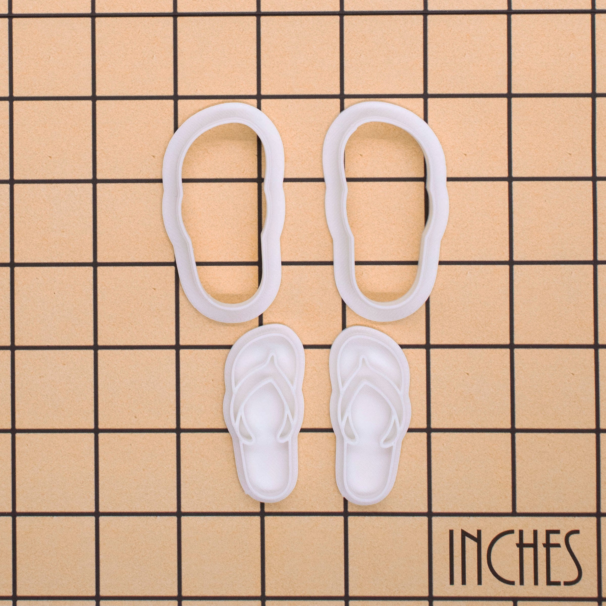Beach Flip Flops Mini Cookie Cutter & Stamp Set