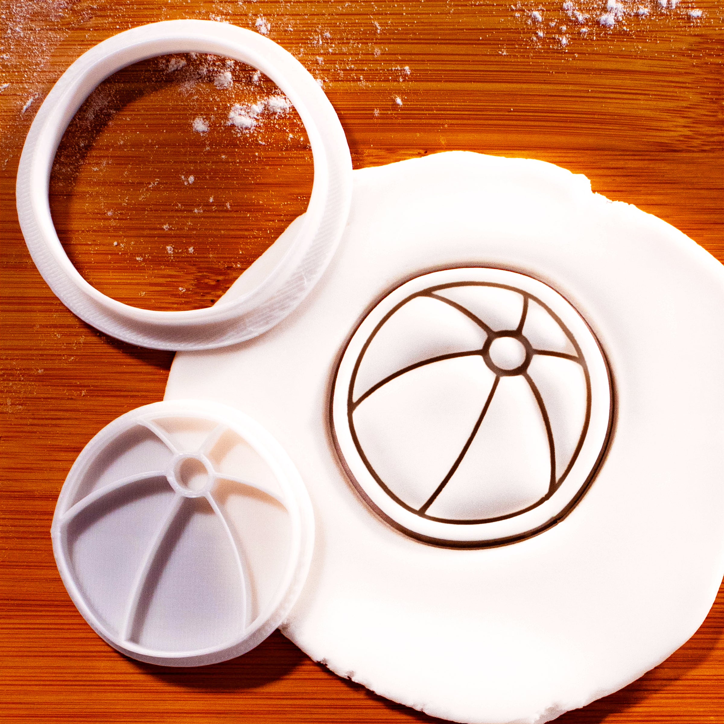 Beach Ball Mini Cookie Cutter & Stamp Set