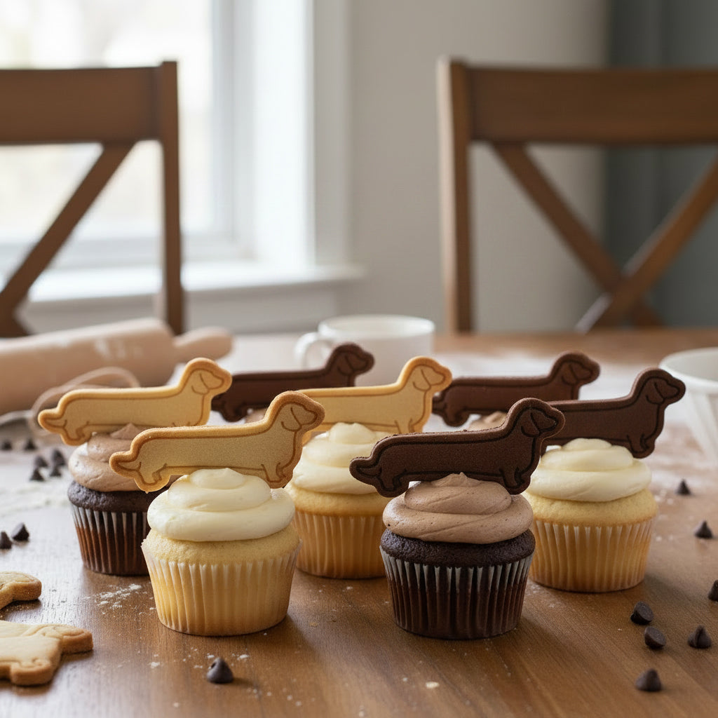 Xtra Long Dachshund Mini Cookie Cutter & Stamp Set