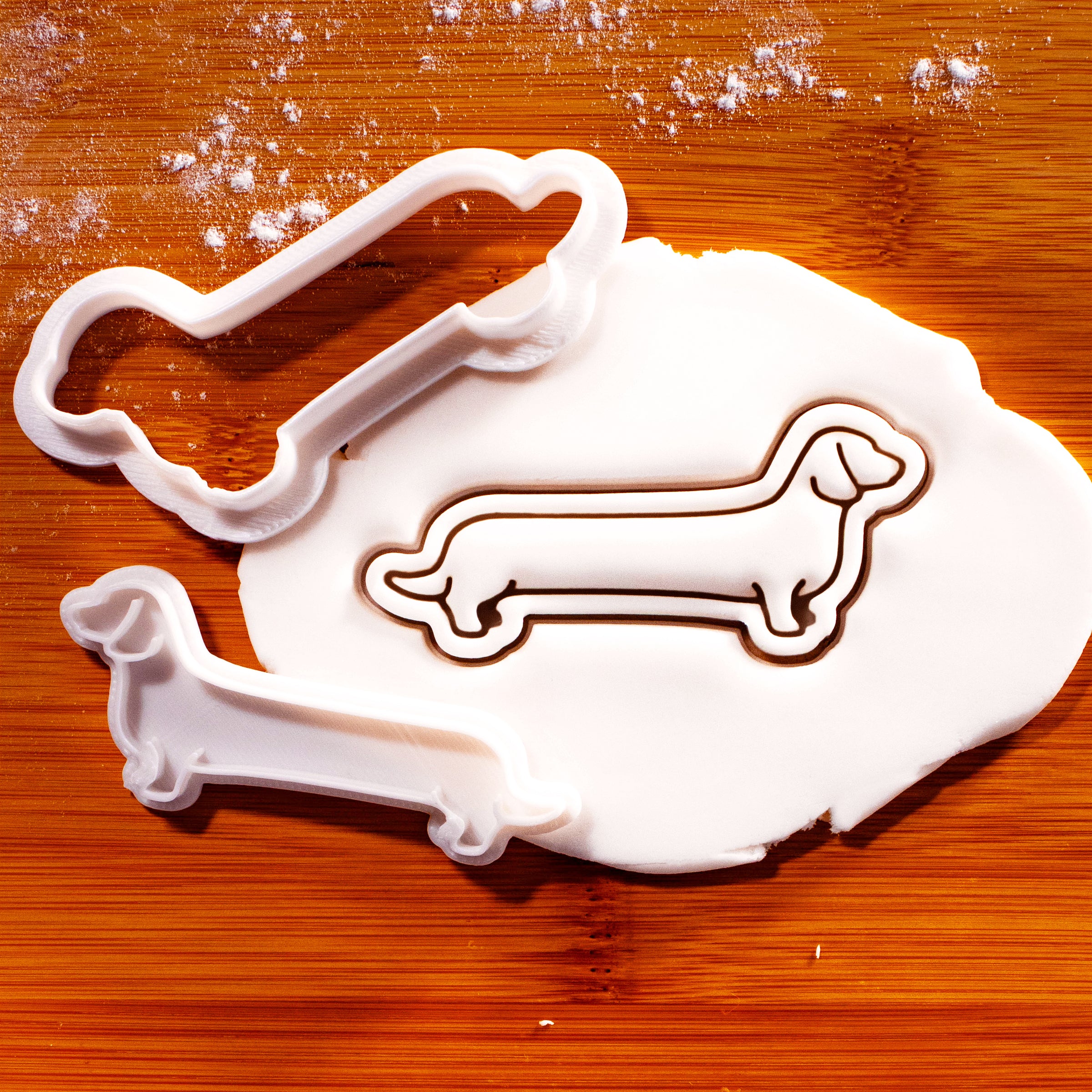 Xtra Long Dachshund Mini Cookie Cutter & Stamp Set