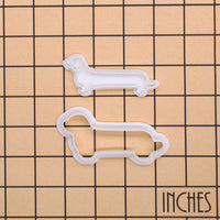Xtra Long Dachshund Mini Cookie Cutter & Stamp Set