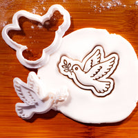 Peace Dove Mini Cookie Cutter & Stamp Set