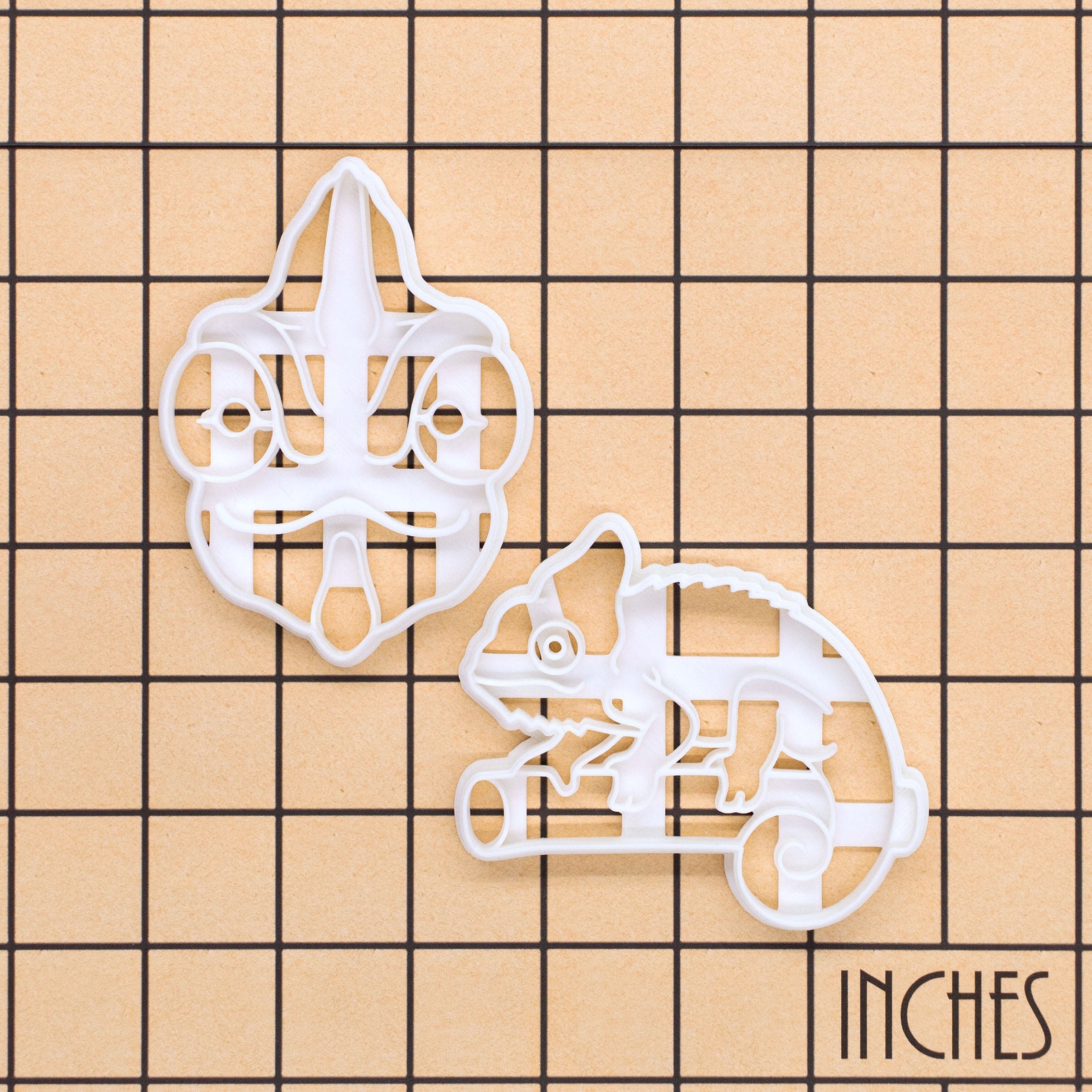 Set of 2 Veiled Chameleon Cookie Cutters