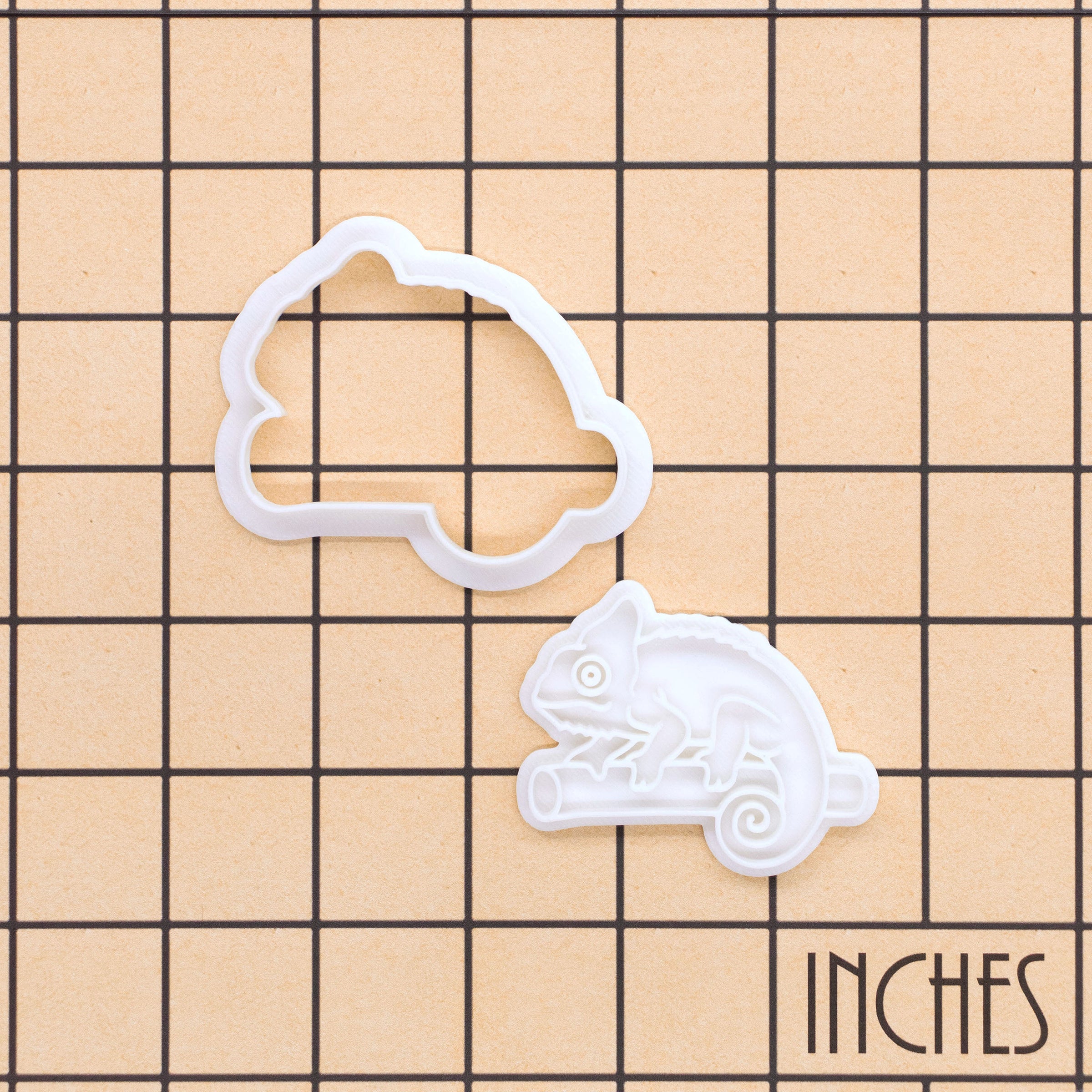 Veiled Chameleon Mini Cookie Cutter & Stamp Set