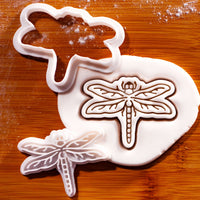 Realistic Dragonfly Mini Cookie Cutter & Stamp Set
