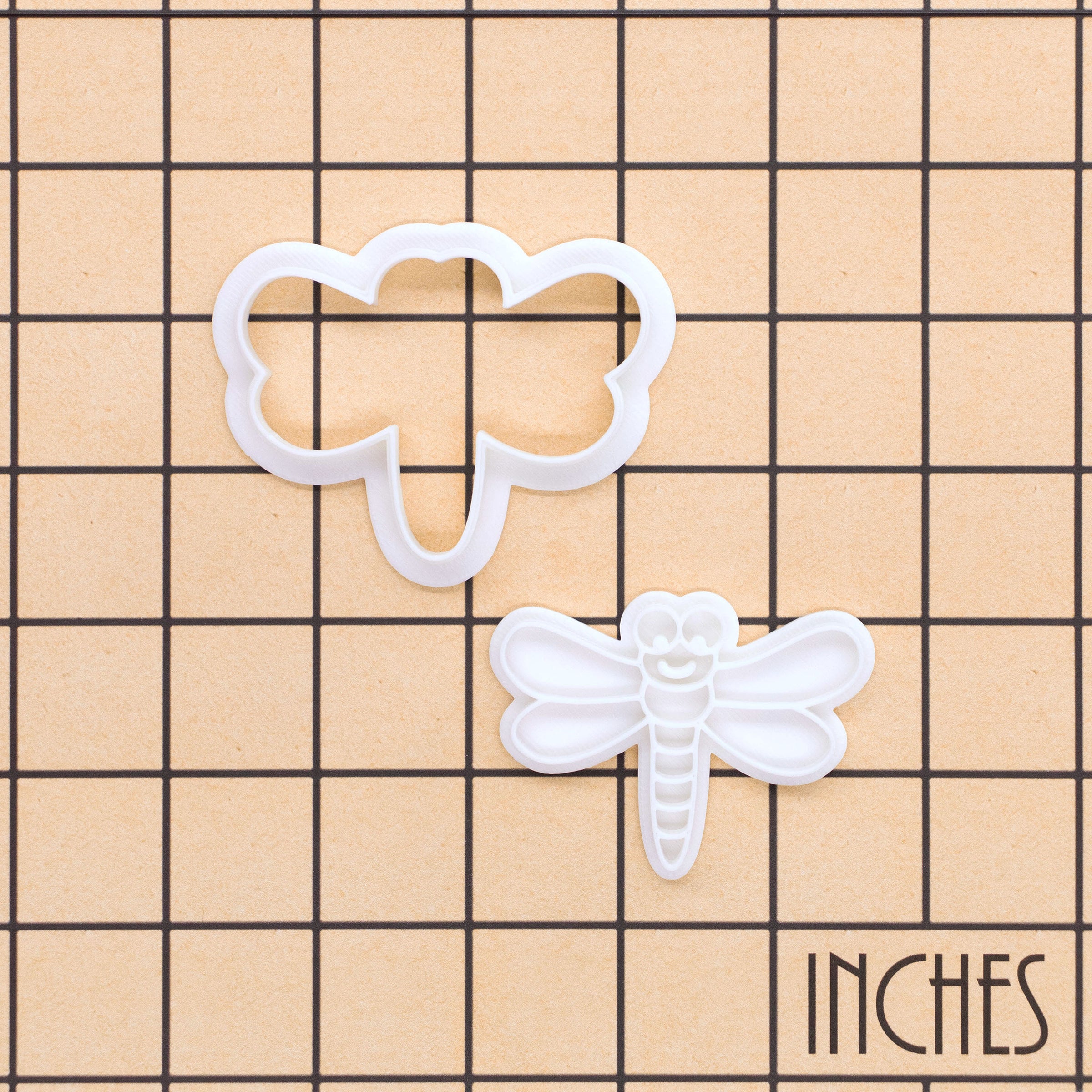 Cute Dragonfly Mini Cookie Cutter & Stamp Set
