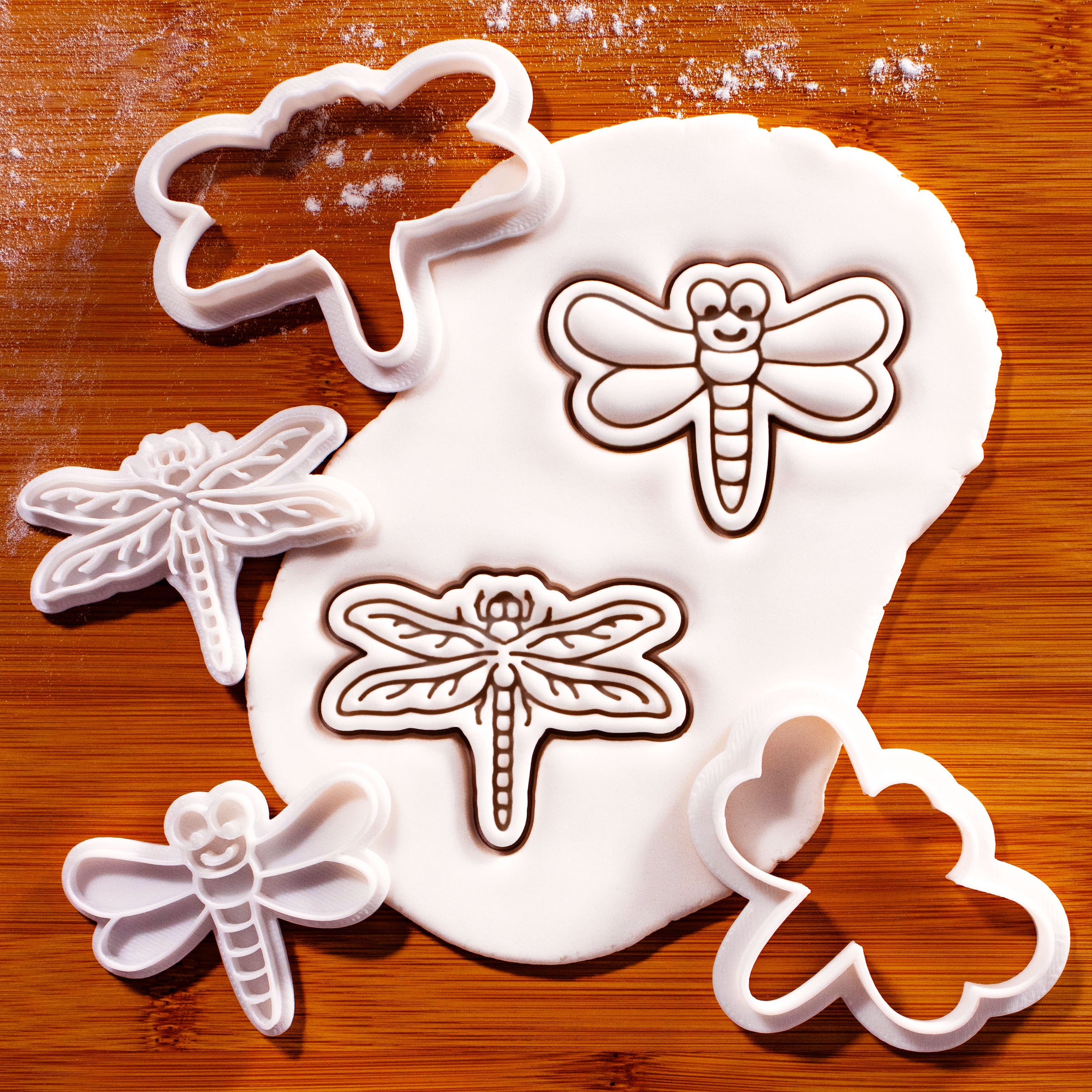 Set of 2 Dragonfly Mini Cookie Cutter & Stamp Sets