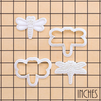 Set of 2 Dragonfly Mini Cookie Cutter & Stamp Sets