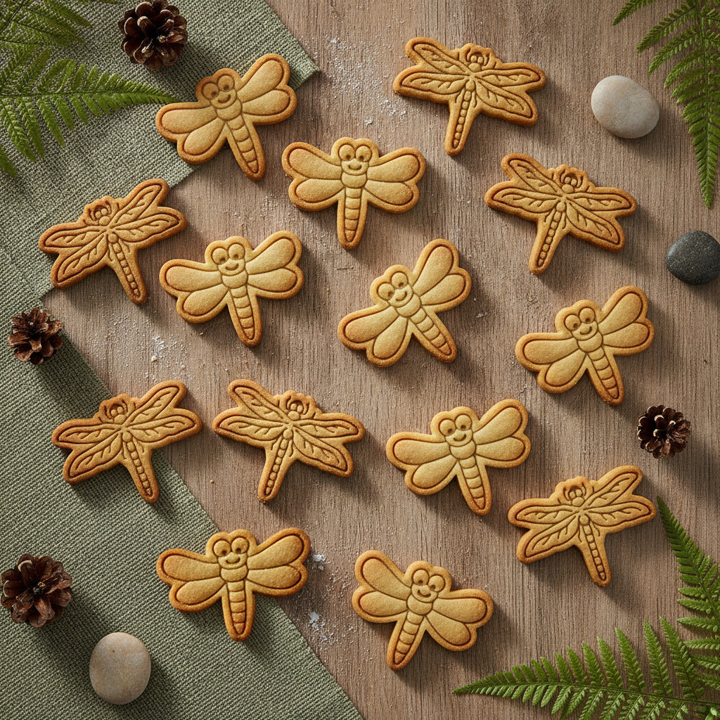 Set of 2 Dragonfly Mini Cookie Cutter & Stamp Sets