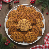 Set of 2 Christmas Cracker & Reindeer Christmas Jumper Mini Cookie Cutter & Stamp Sets