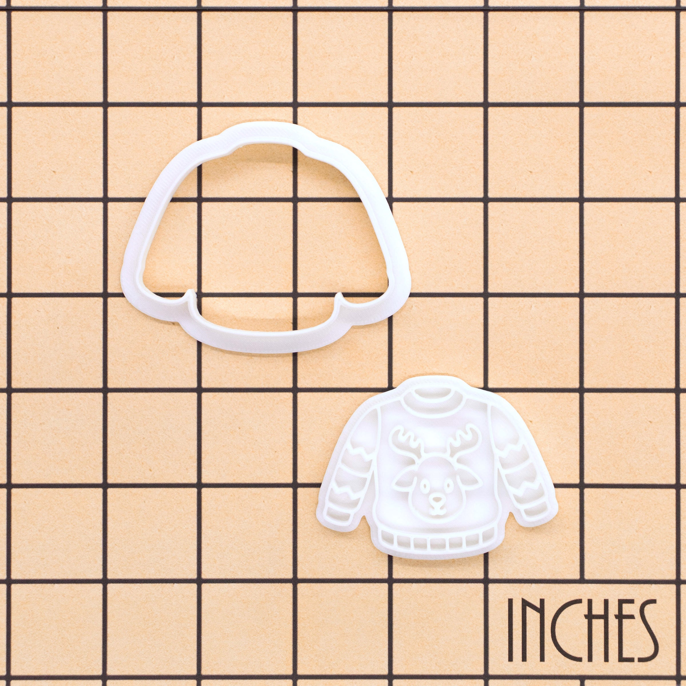 Reindeer Christmas Jumper Mini Cookie Cutter & Stamp Set