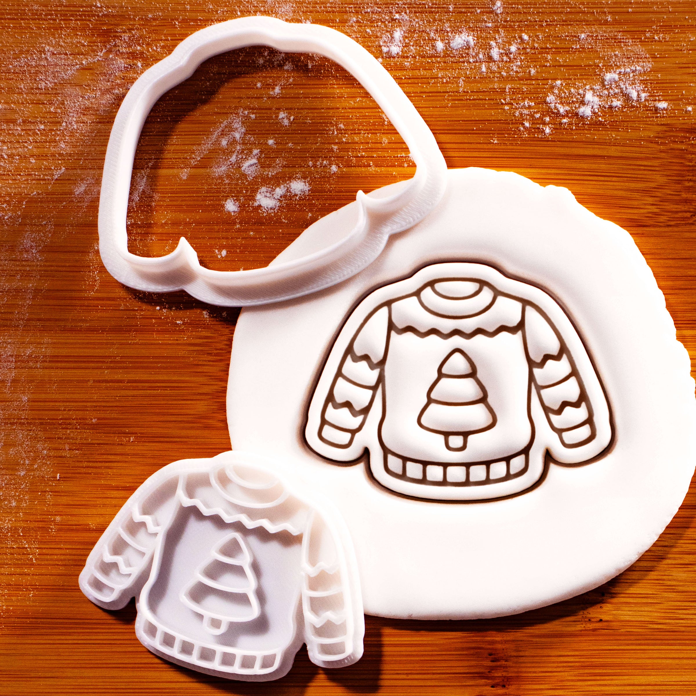 Christmas Tree Jumper Mini Cookie Cutter & Stamp Set