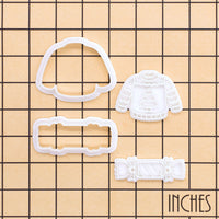 Set of 2 Christmas Cracker & Christmas Tree Jumper Mini Cookie Cutter & Stamp Sets