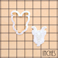 Realistic Krampus Mini Cookie Cutter & Stamp Set