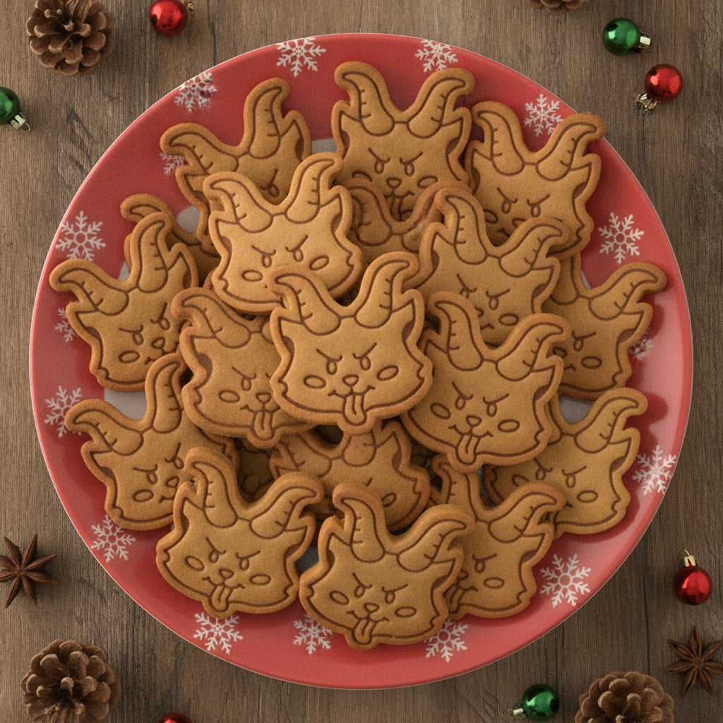 Cute Krampus Mini Cookie Cutter & Stamp Set