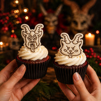 Set of 2 Realistic & Cute Krampus Mini Cookie Cutter & Stamp Sets