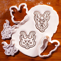 Set of 2 Realistic & Cute Krampus Mini Cookie Cutter & Stamp Sets