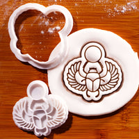 Winged Scarab Mini Cookie Cutter & Stamp Set