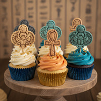 Set of 2 Ankh & Winged Scarab Mini Cookie Cutter & Stamp Set