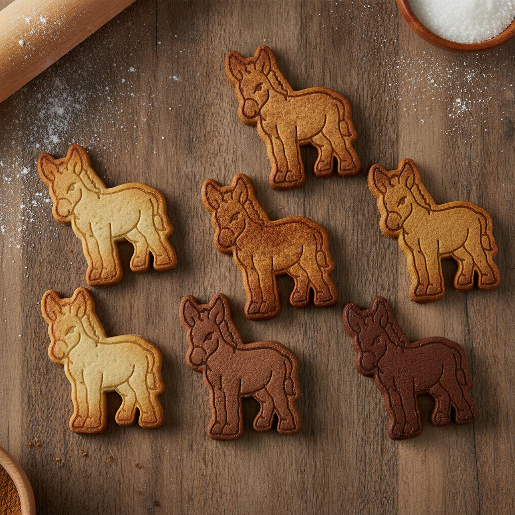 Donkey Mini Cookie Cutter & Stamp Set