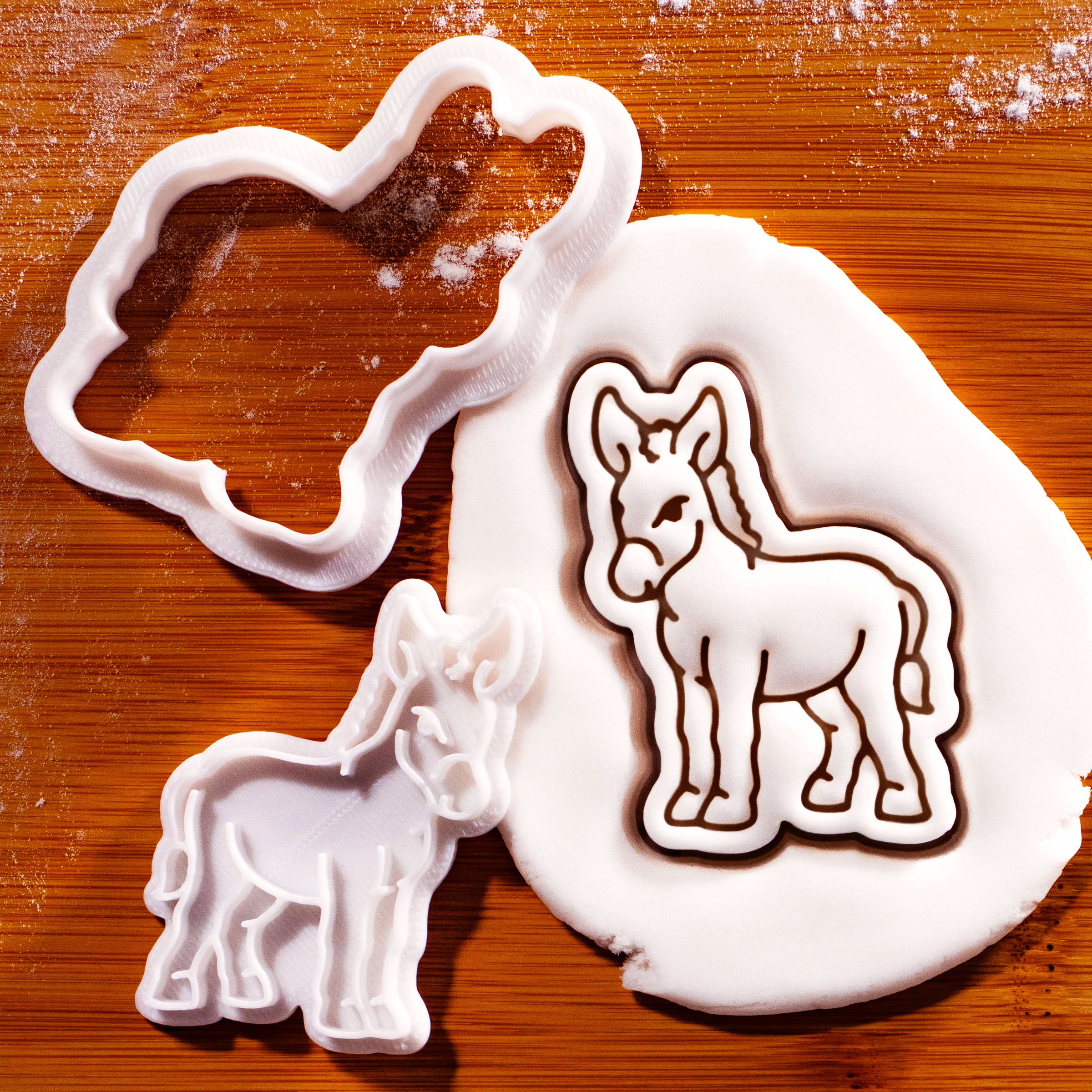 Donkey Mini Cookie Cutter & Stamp Set