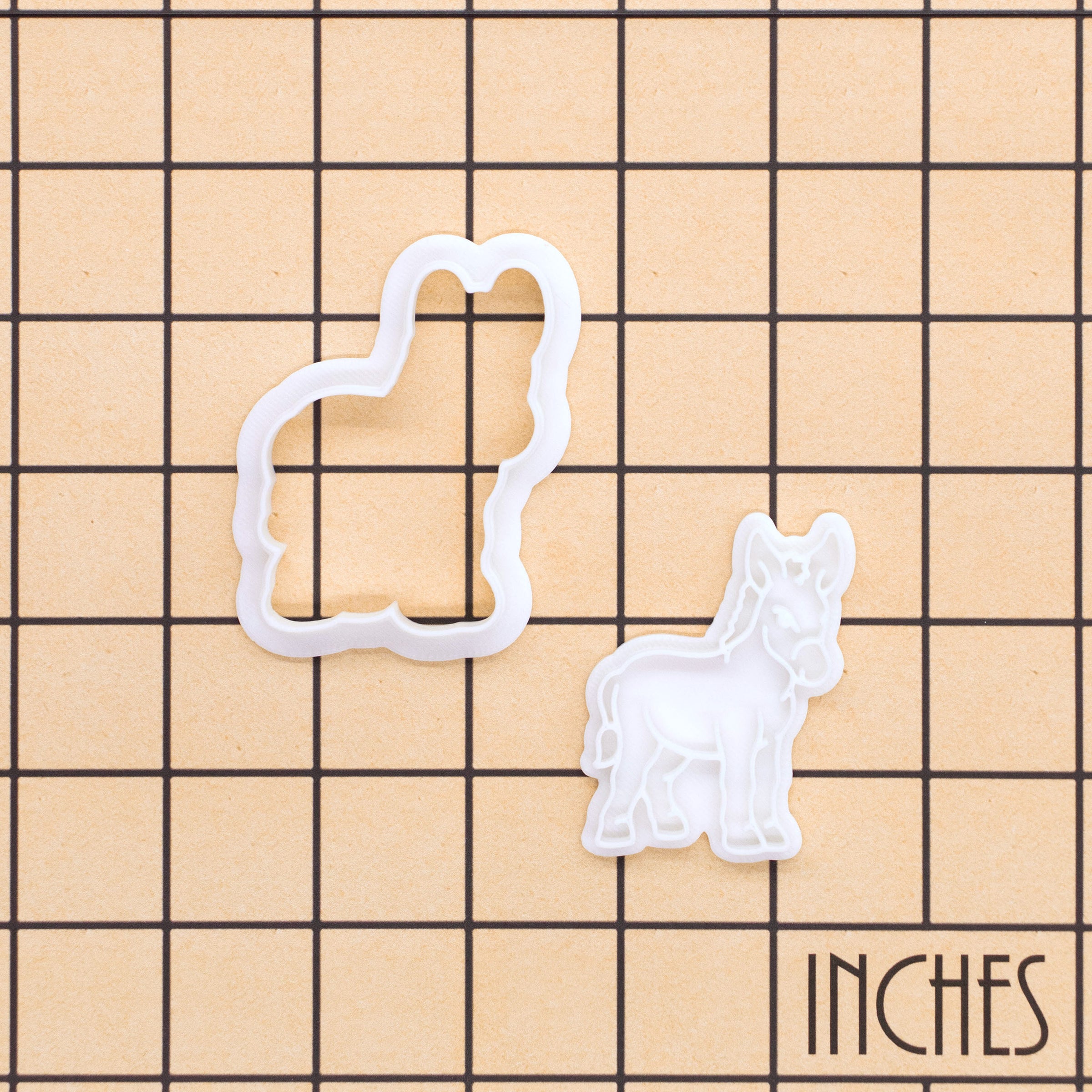 Donkey Mini Cookie Cutter & Stamp Set