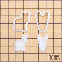 Set of 2 Donkey Face & Full Body Mini Cookie Cutter & Stamp Set
