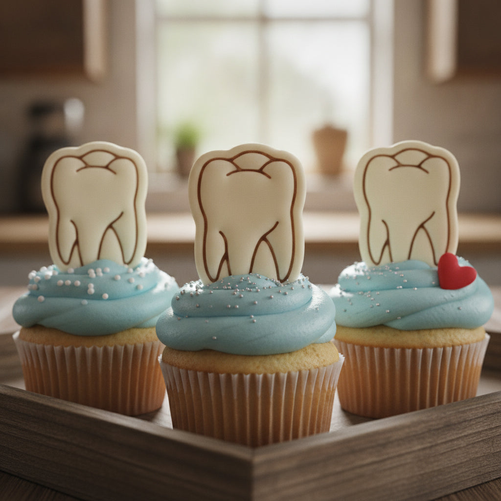 Realistic Tooth Mini Cookie Cutter & Stamp Set