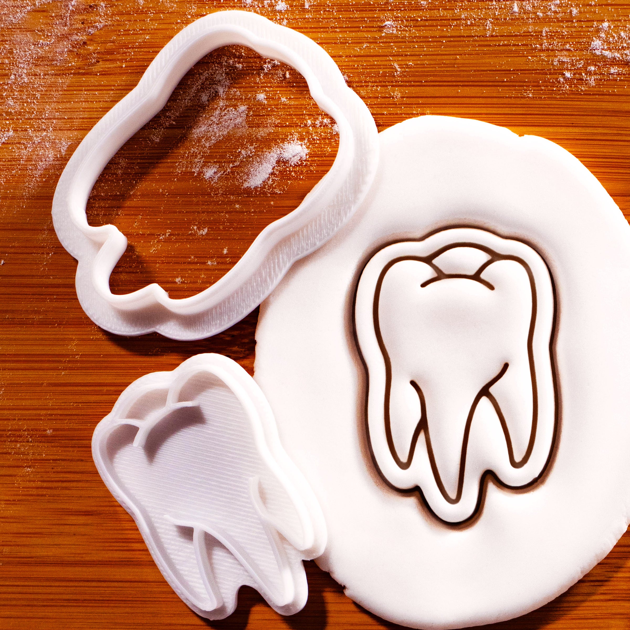 Realistic Tooth Mini Cookie Cutter & Stamp Set