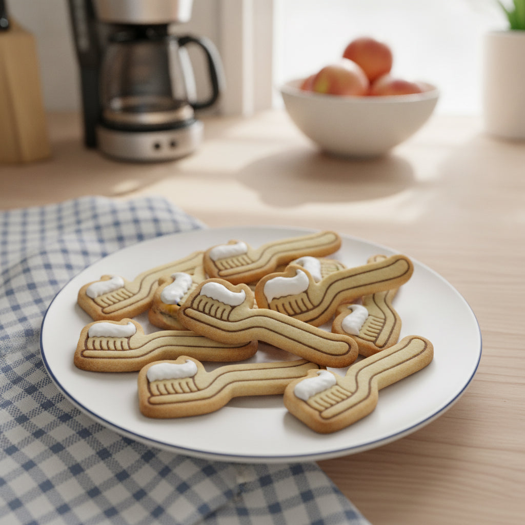 Toothbrush Mini Cookie Cutter & Stamp Set