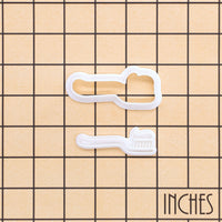 Toothbrush Mini Cookie Cutter & Stamp Set
