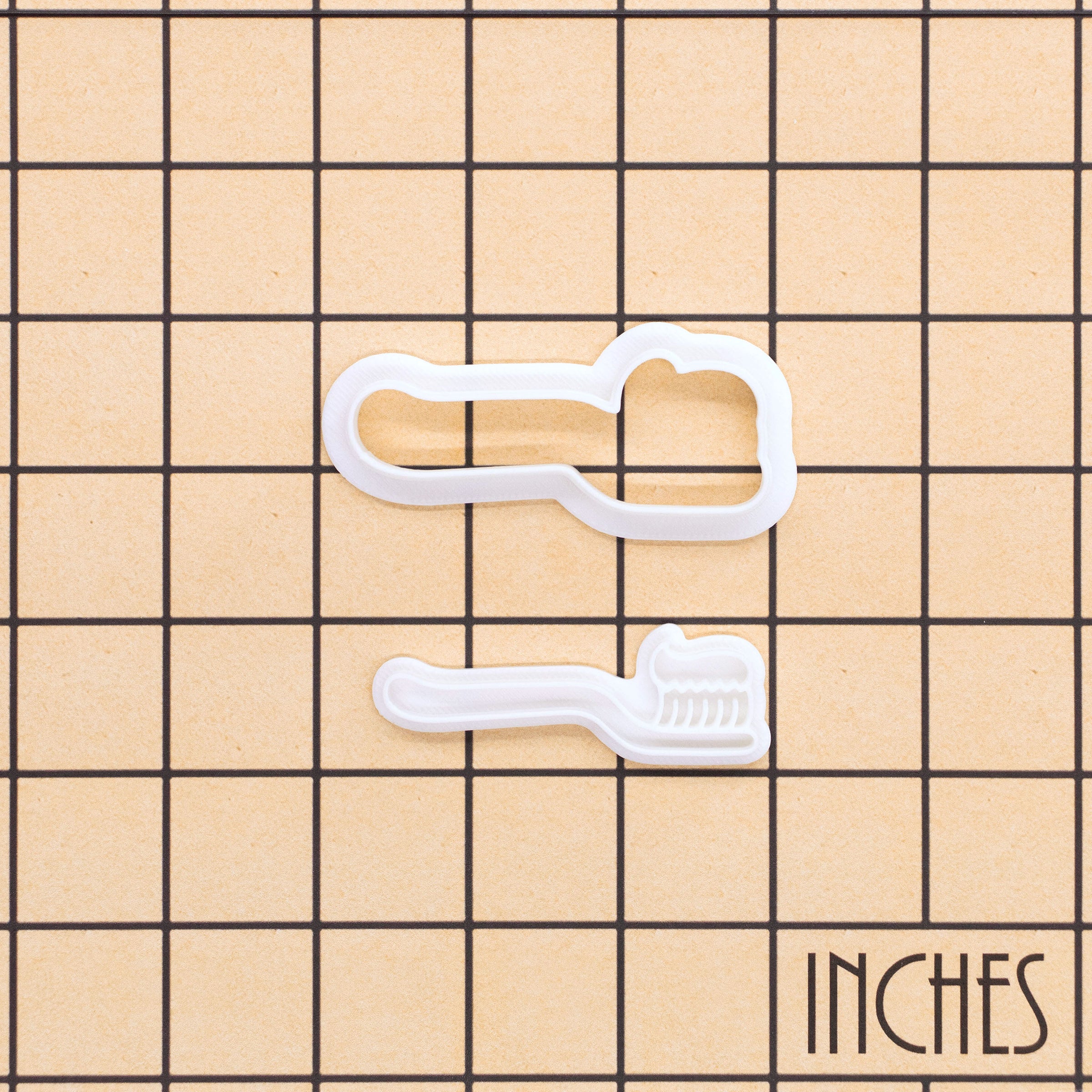 Toothbrush Mini Cookie Cutter & Stamp Set
