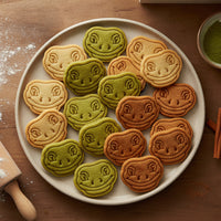 Smiling Gecko Face Mini Cookie Cutter & Stamp Set