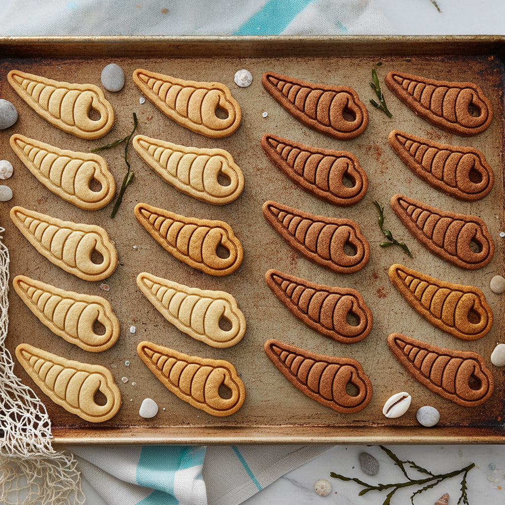 Screw Shell Mini Cookie Cutter & Stamp Set