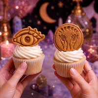 Set of 2 Eye & Magic Hands Moon Phases Mini Cookie Cutter & Stamp Sets