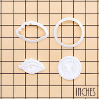 Set of 2 Eye & Magic Hands Moon Phases Mini Cookie Cutter & Stamp Sets