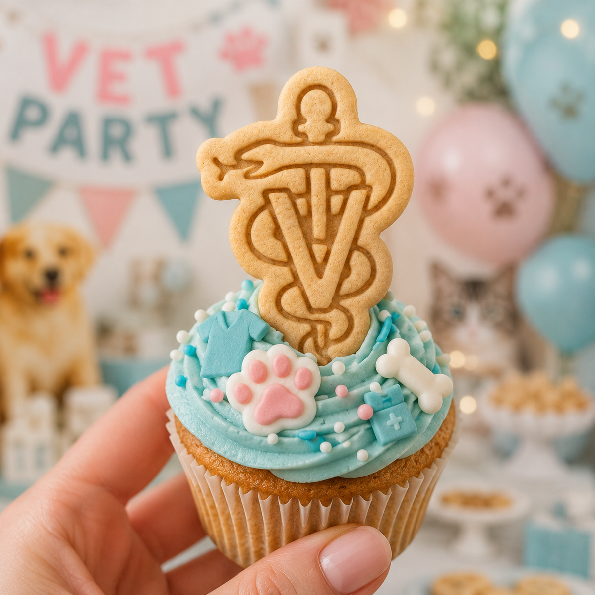 Veterinary Logo Mini Cookie Cutter & Stamp Set